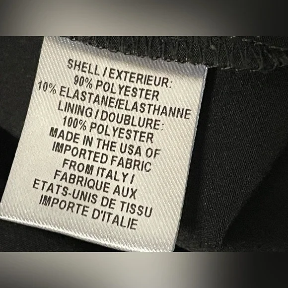 Milly Wide Leg Black Dress Pants 4 Made in USA Italian Fabric Career 30" Inseam - Picture 11 of 15